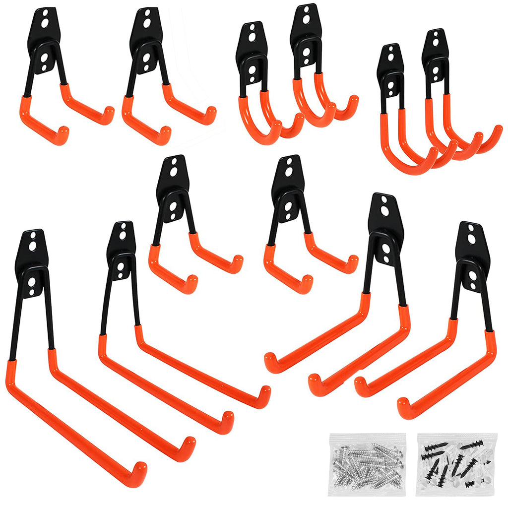 12 Piece Wall Mount Garage Utility Hooks