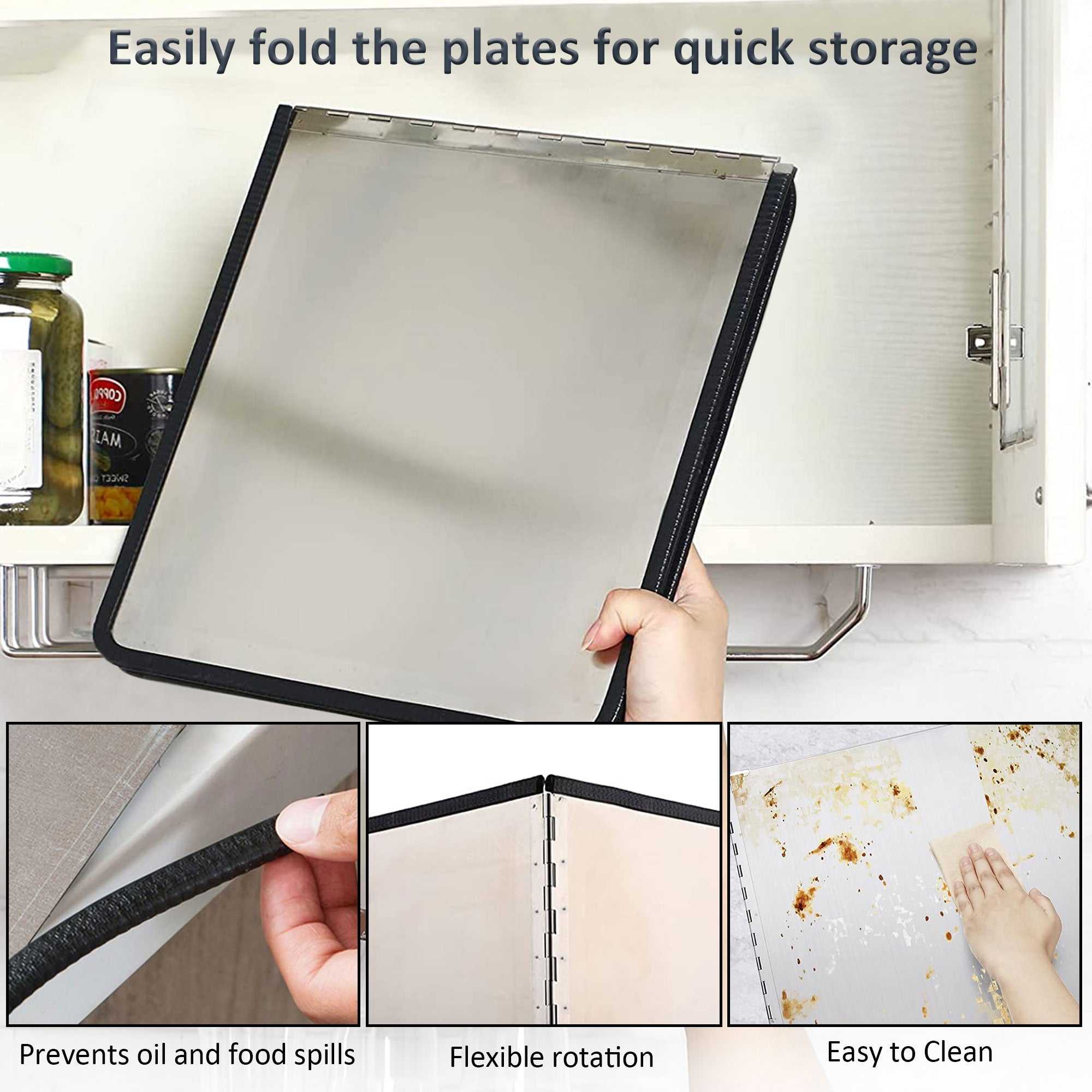 Stainless Steel Kitchen Splatter Guard Camping Stove Windscreen – HEARTDECO