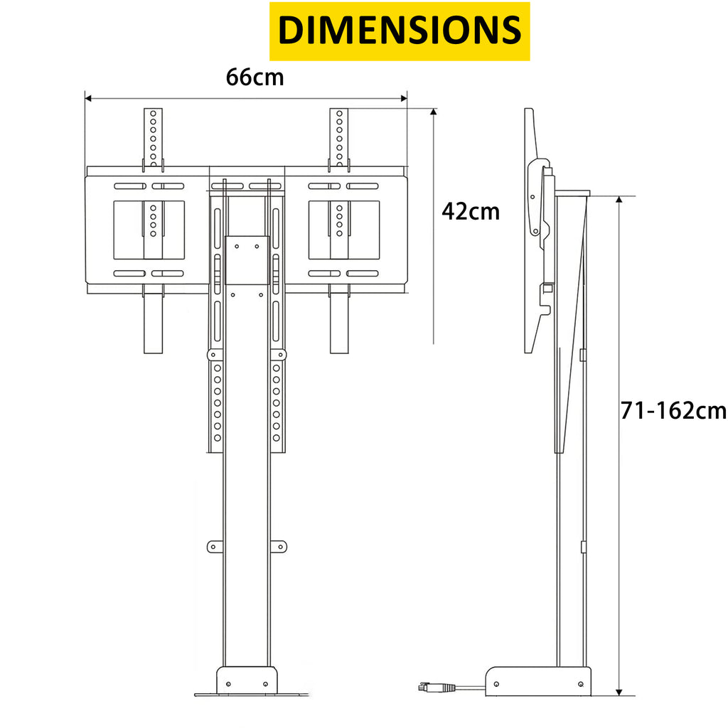 Motorized TV Lift Mount for 42-70inch TVs – HEARTDECO