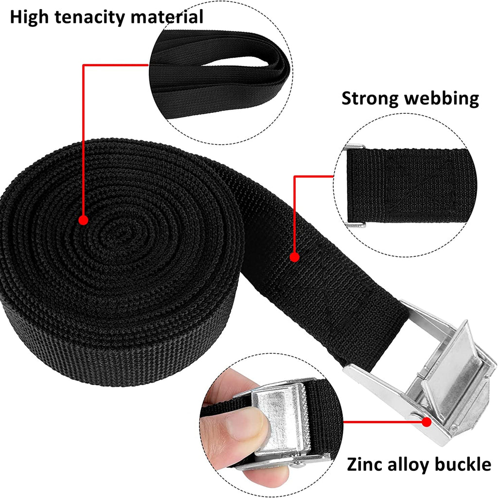 4Pack 4m Tie Down Lashing Straps HEARTDECO