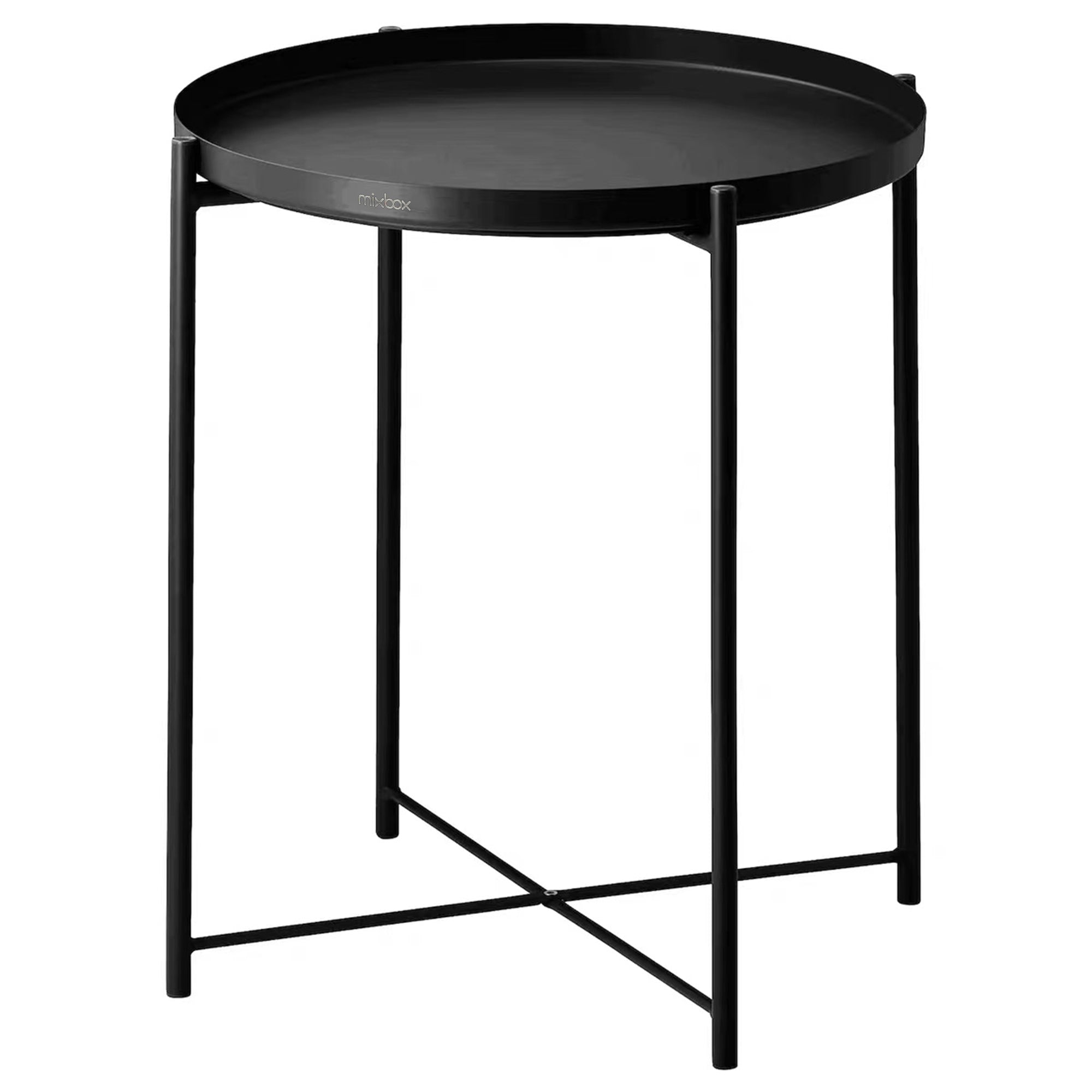 Round Metal Tray Side Table HEARTDECO