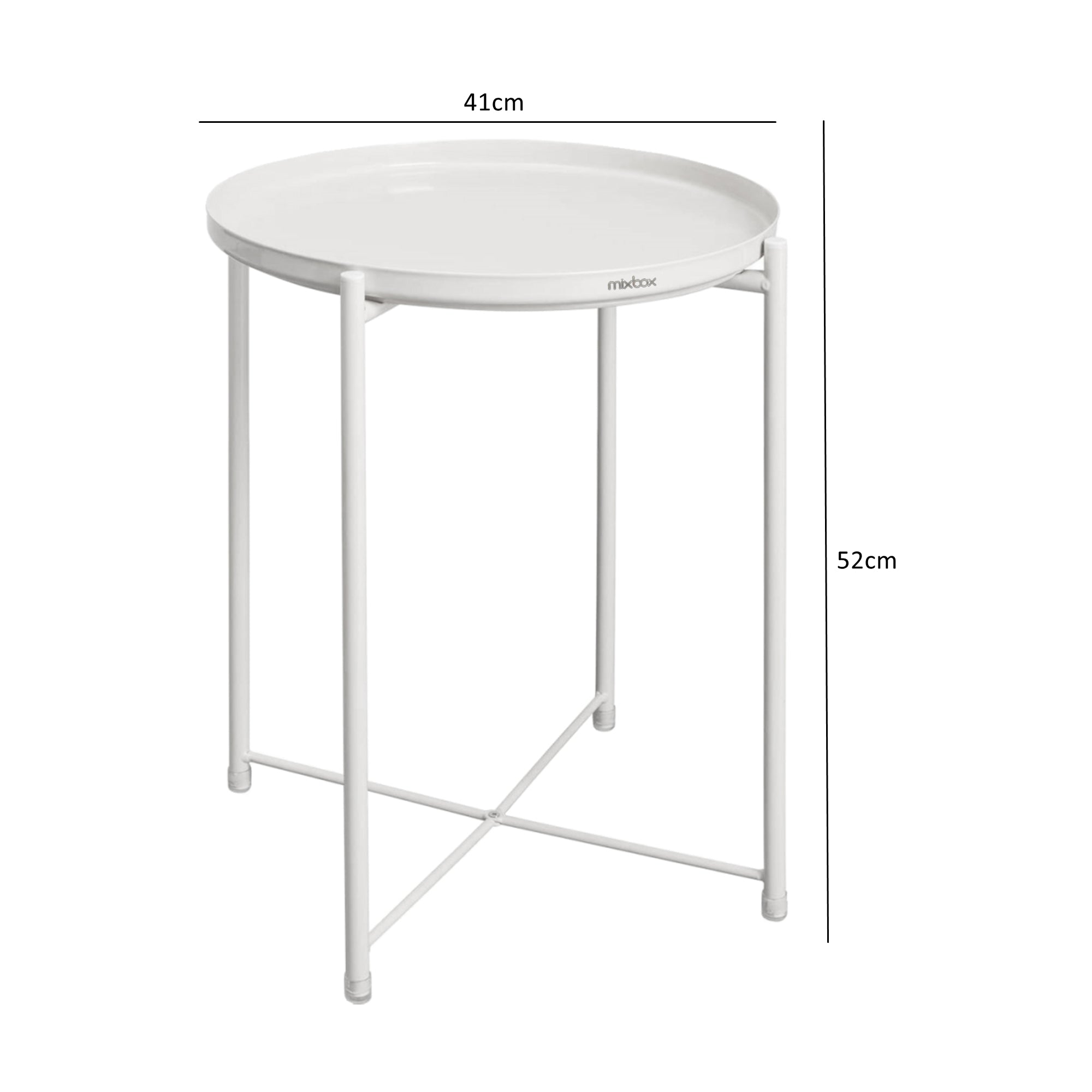 Round Metal Tray Side Table – HEARTDECO