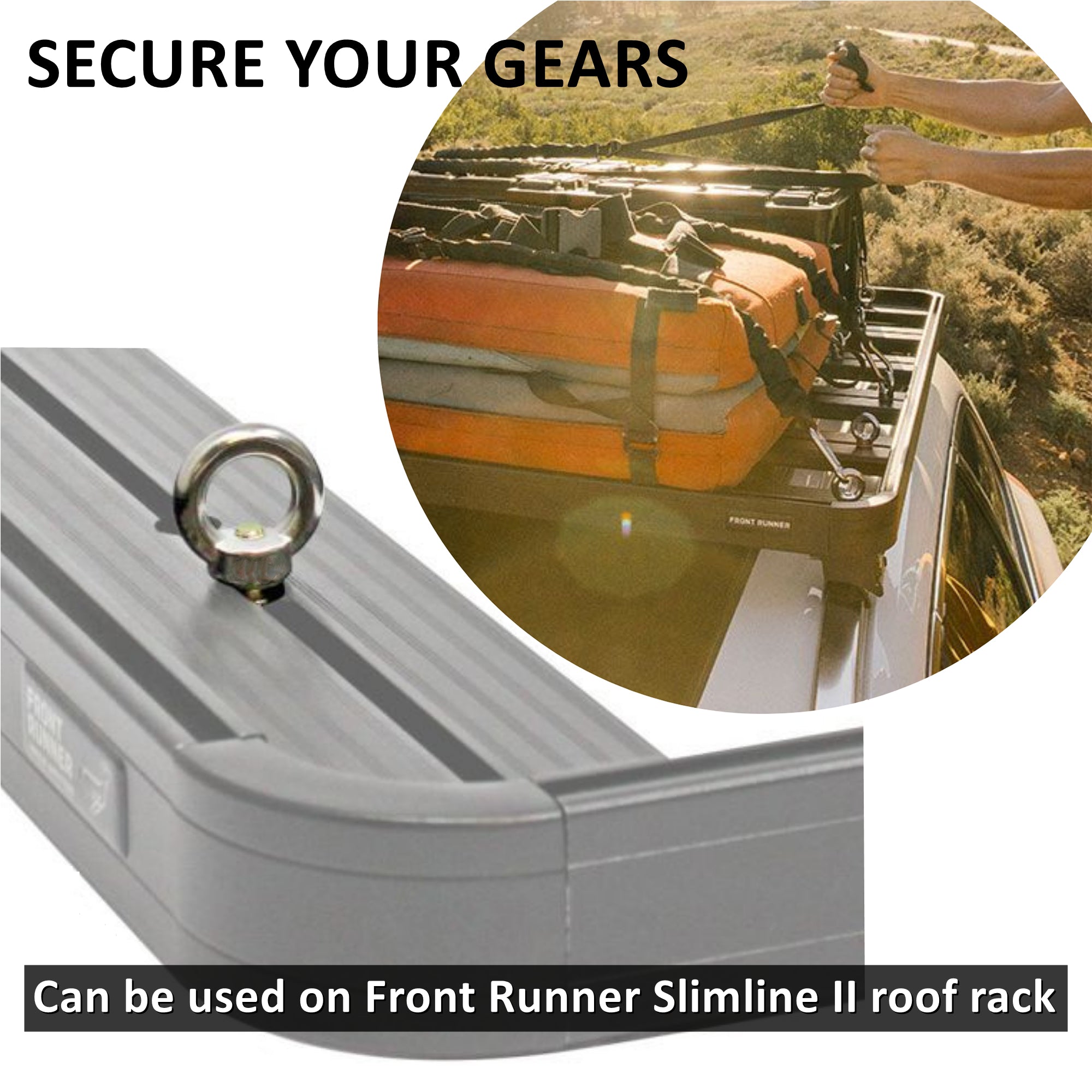 6 Pack Front Runner Roof Rack Compatible M8 Ring Bolts HEARTDECO