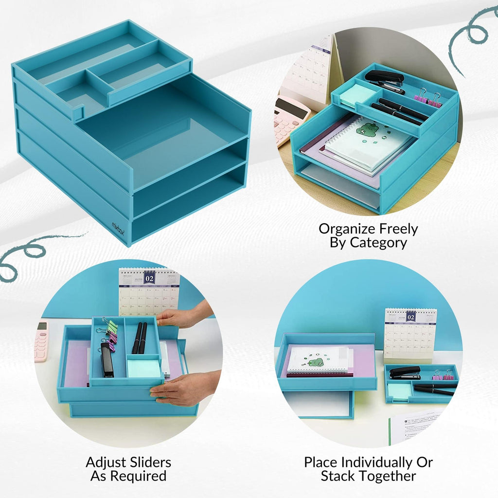 Stackable File Tray Stationary Organizer – HEARTDECO