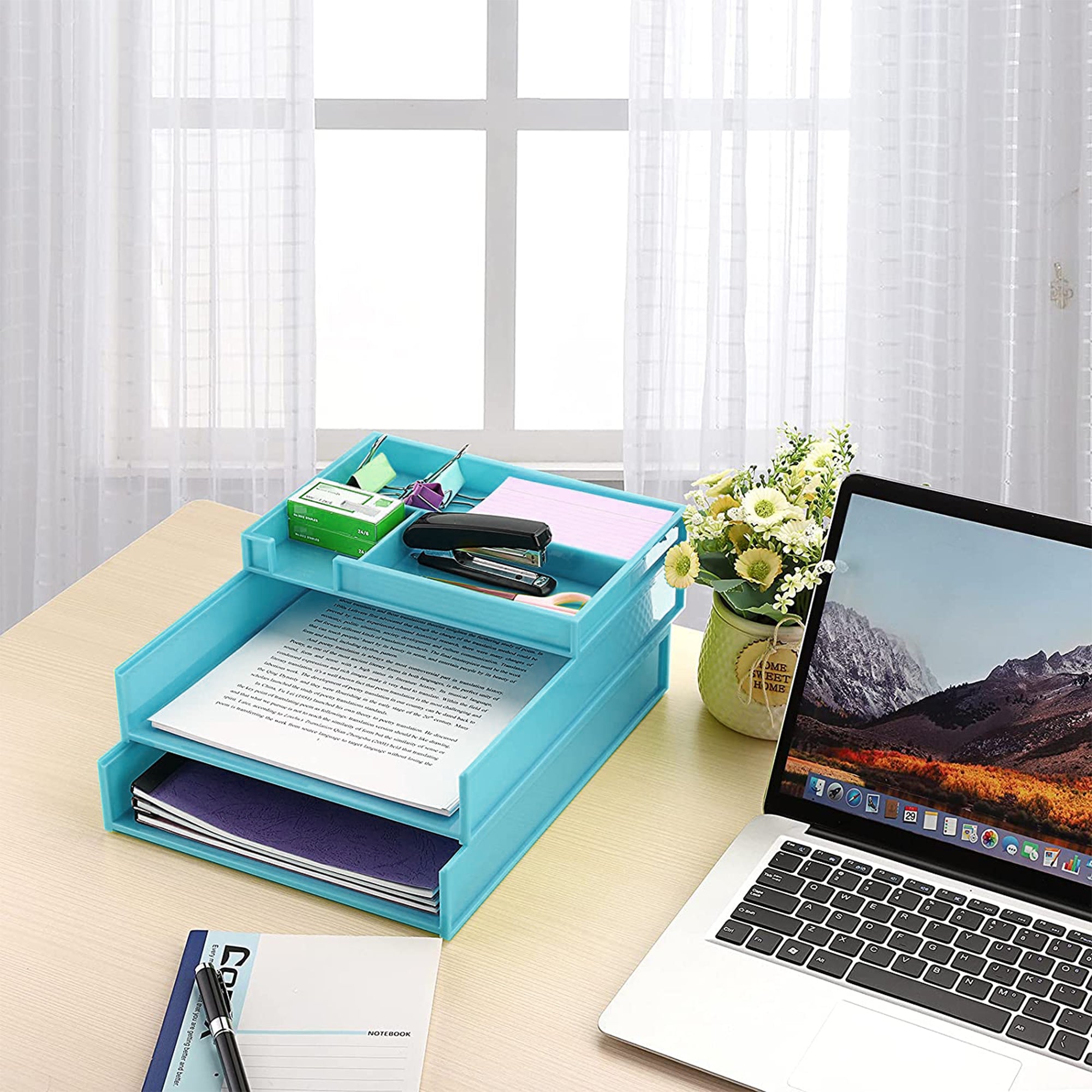 Stackable File Tray Stationary Organizer – HEARTDECO