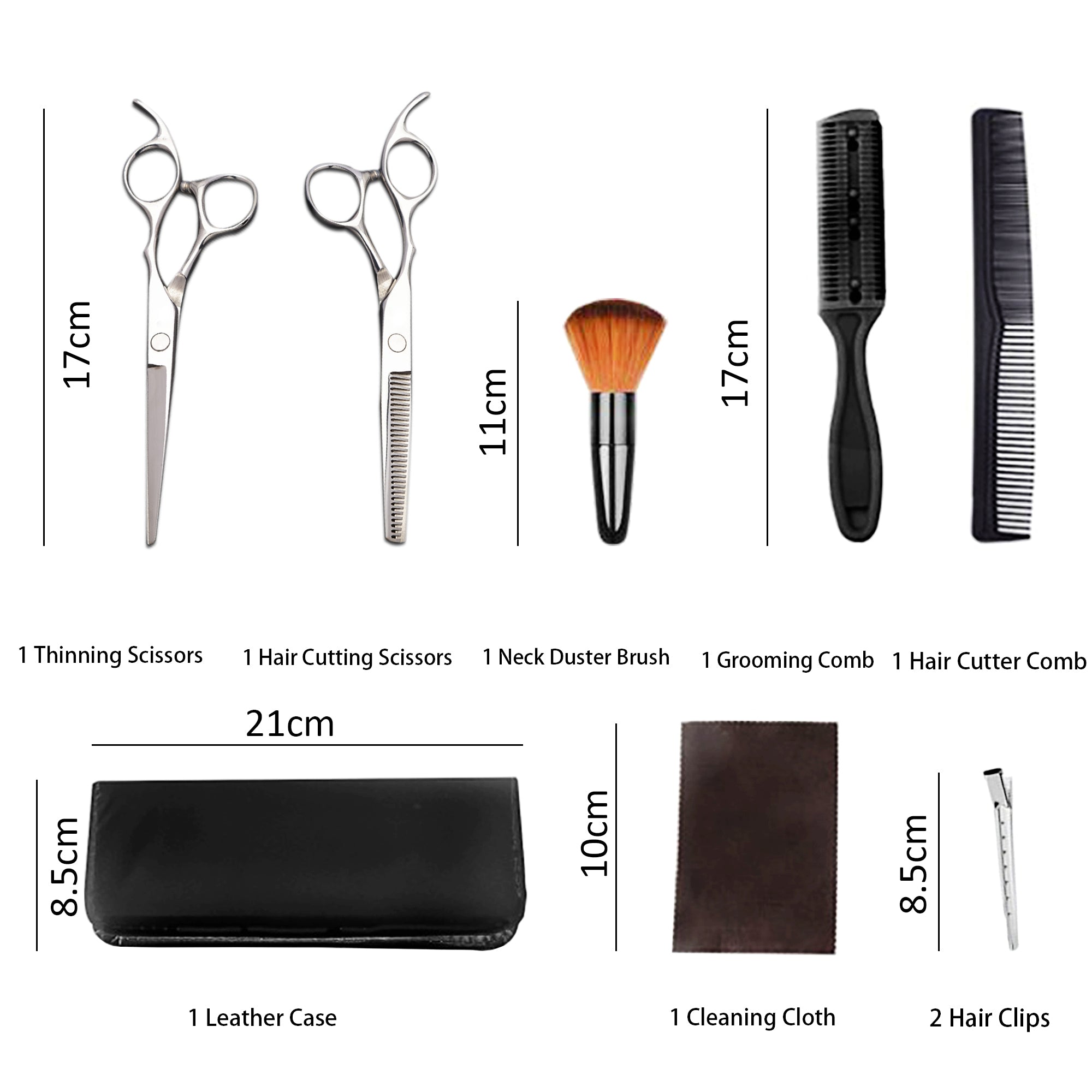 10Pcs Barber Hair Cut Tool Set HEARTDECO