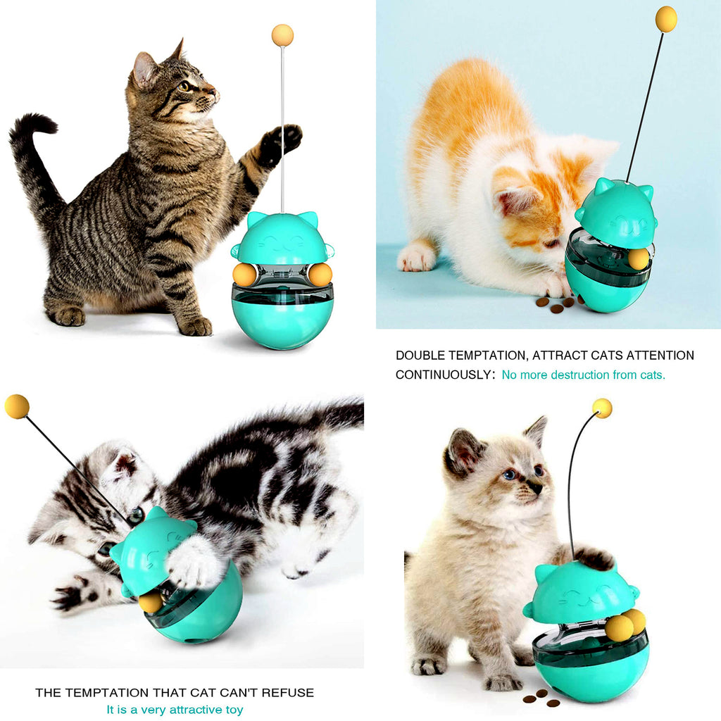 Cat Treat Dispenser Toy Windmill Cat Treat Puzzle Suction Cup Cat Treat  Toys for Cat Exercise Wheel Treadmill Cat Toys for Indoor Cats Interactive  Catnip Toys 