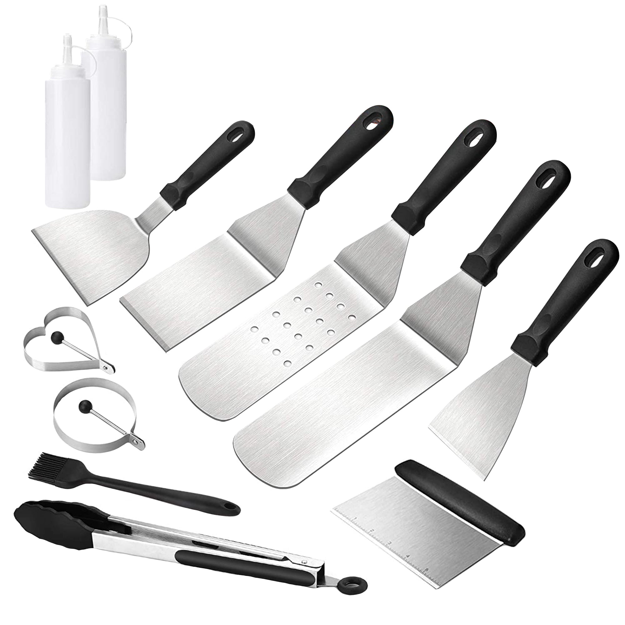 Stainless Steel Griddle Grill Utensil Set12pcs HEARTDECO