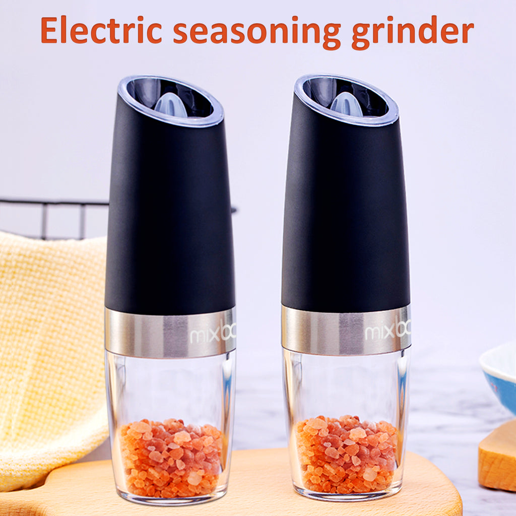 2pcs Gravity Electric Salt Pepper Grinder Mill Shakers Adjustable Automatic  US