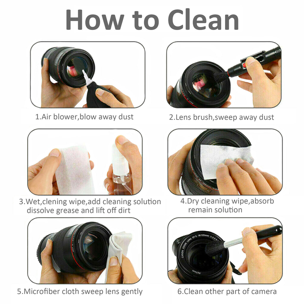 12Pcs Camera Lens Cleaning Tools Kit HEARTDECO