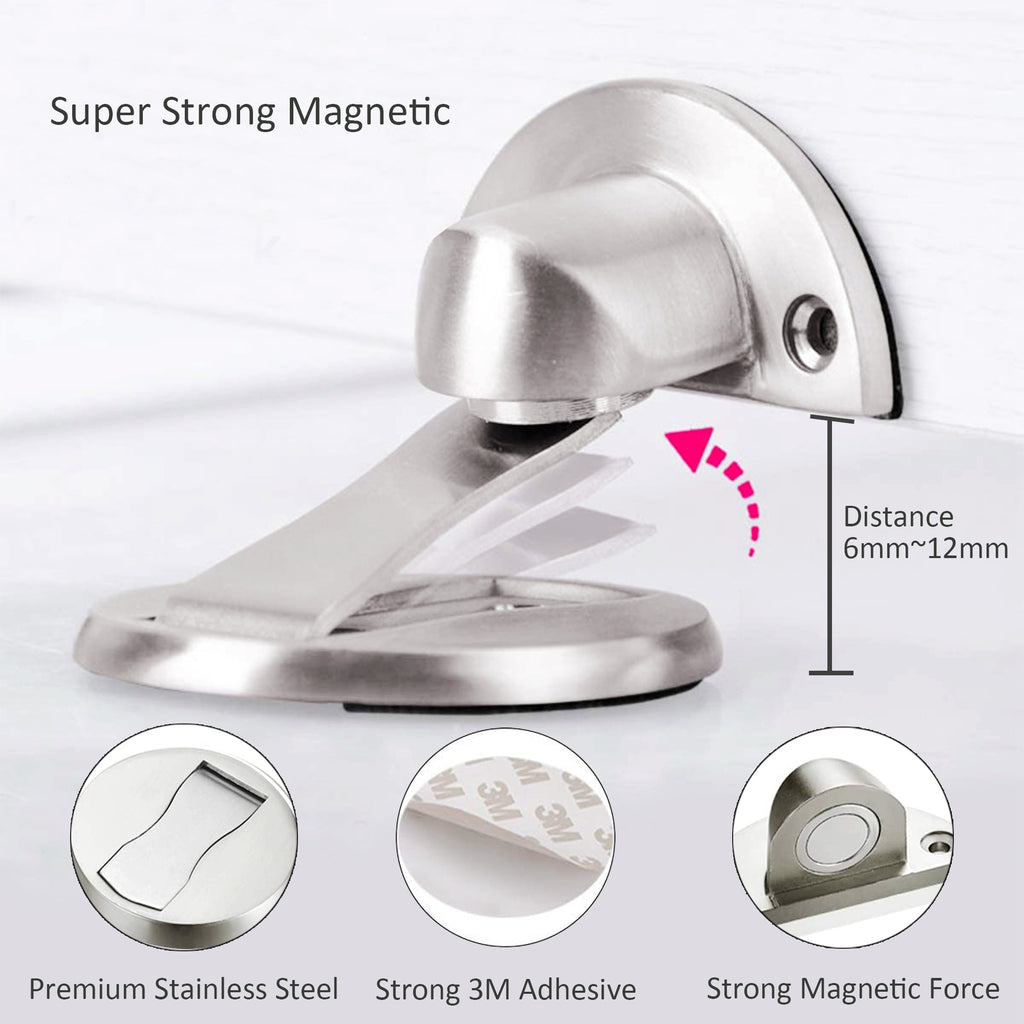 Door Stop, Magnetic Door Stop, Stainless Steel 3M Double-sided Tape, No  Drill Holes, Keep Your Door Open Magnetic Door Buckle, Keep Your Door Open,  Wall-mounted Door Frame 