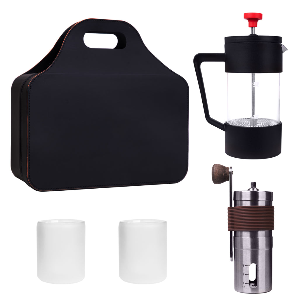 Manual Coffee Grinder Coffee Plunger Maker Set