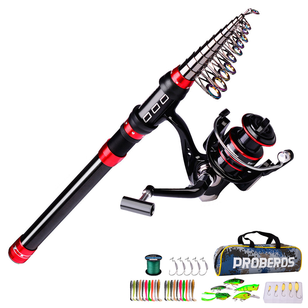Proberos Compact Fishing Rod and Reel Set(Clearing Item)
