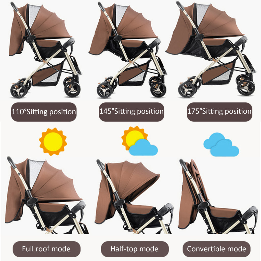 Fold in half clearance stroller