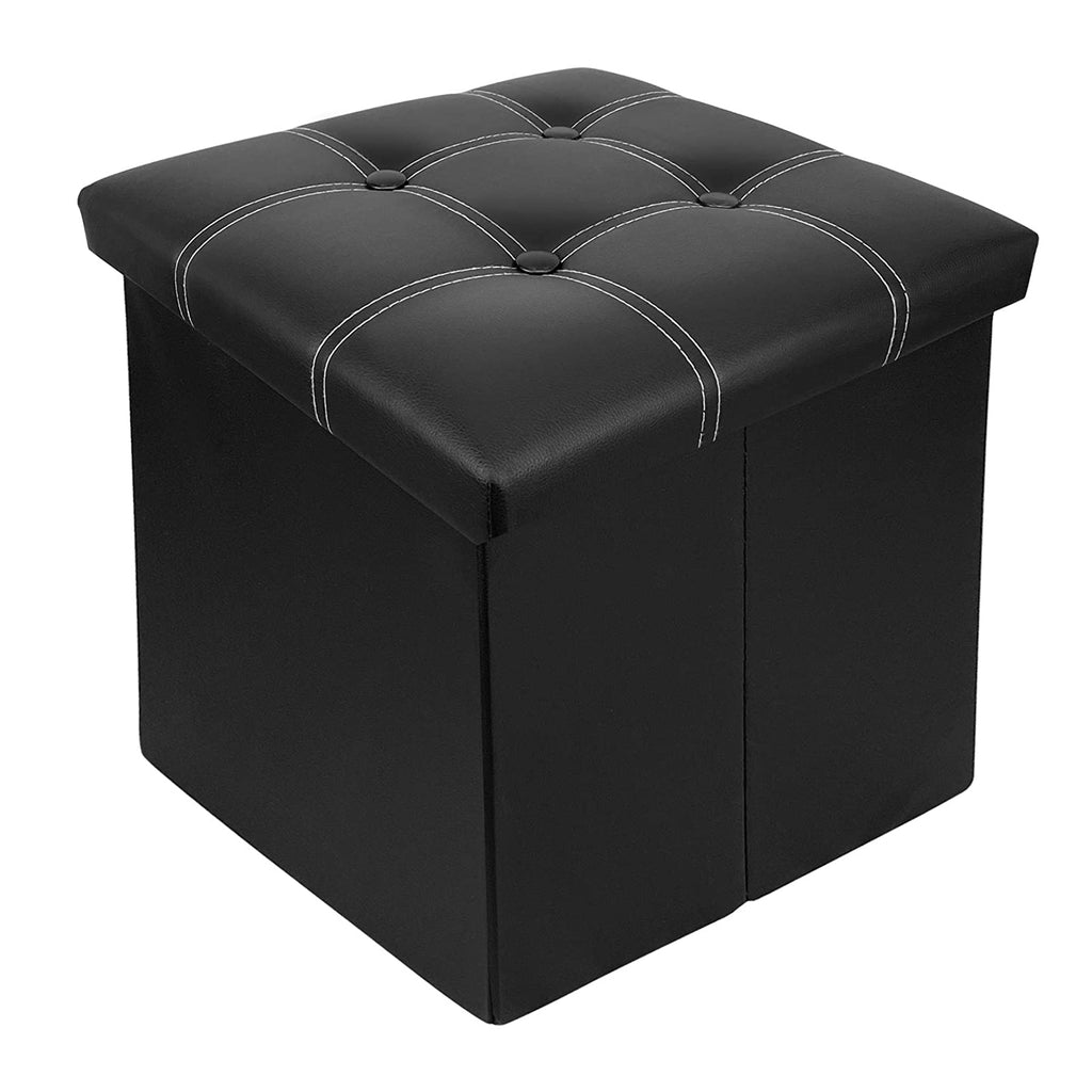 PU Collapsable Cube Storage Ottoman