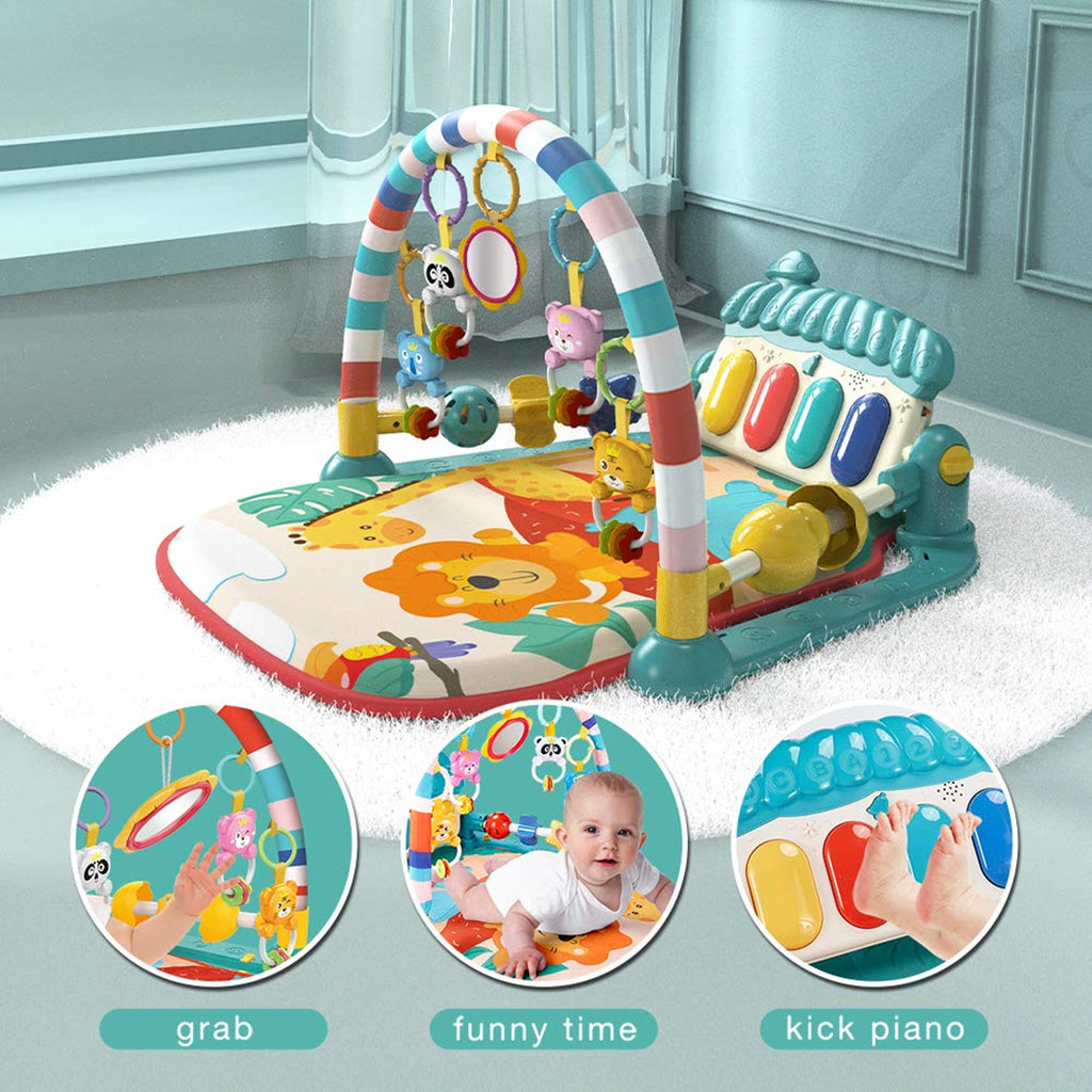 Baby Gym Mat Activity Padded Play Mat HEARTDECO