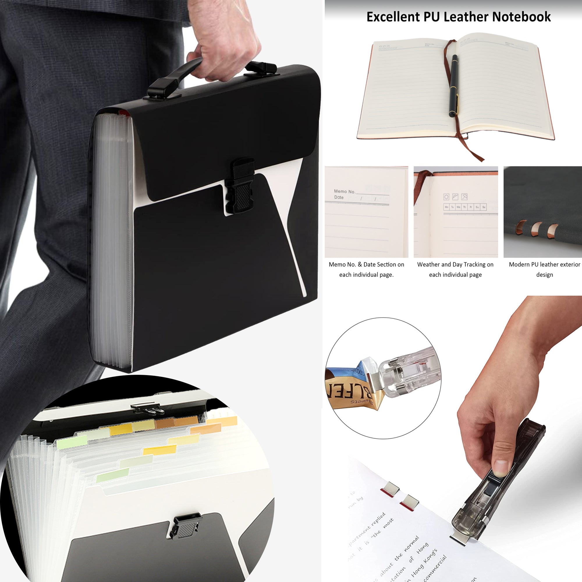 Expanding Folder and Office Supply Set – HEARTDECO