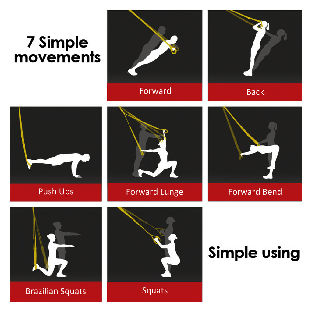 Home Bodyweight Resistance Training Straps Kit HEARTDECO