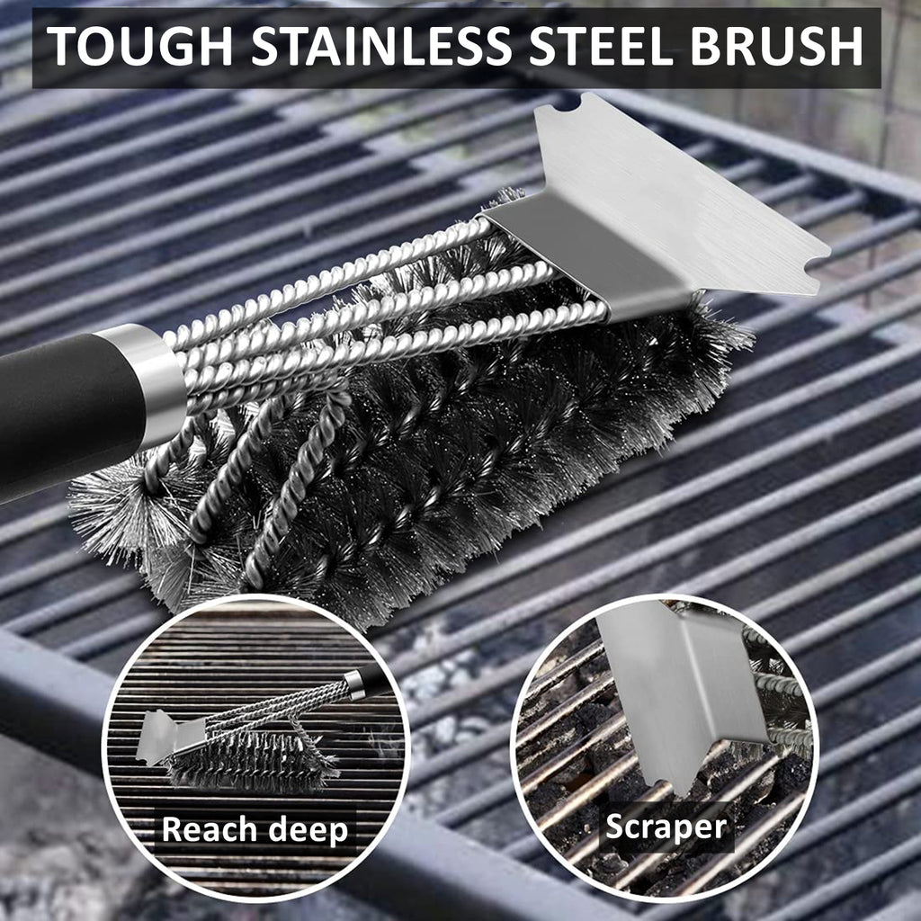 Braai Grill Cleaning Brush Scraper Set HEARTDECO