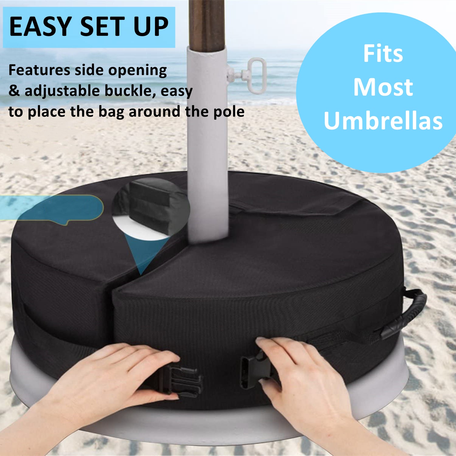 Parasol Umbrella Base Weight Sand Bag HEARTDECO