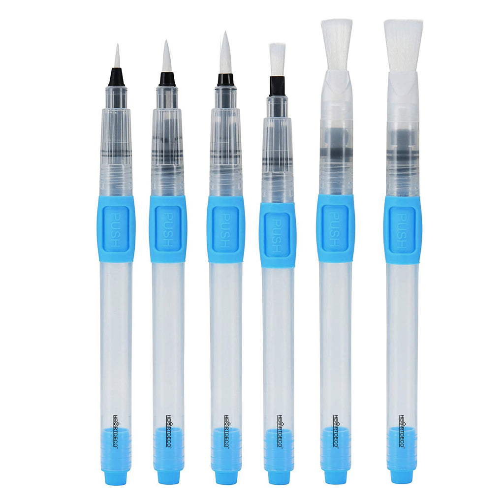 6pcs Refillable Watercolor Brush Pens Set