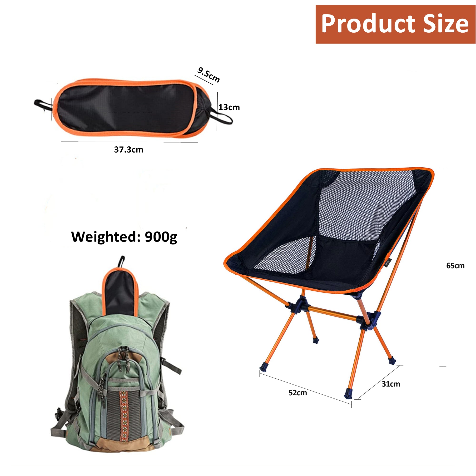Lightweight Folding Camping Chair HEARTDECO