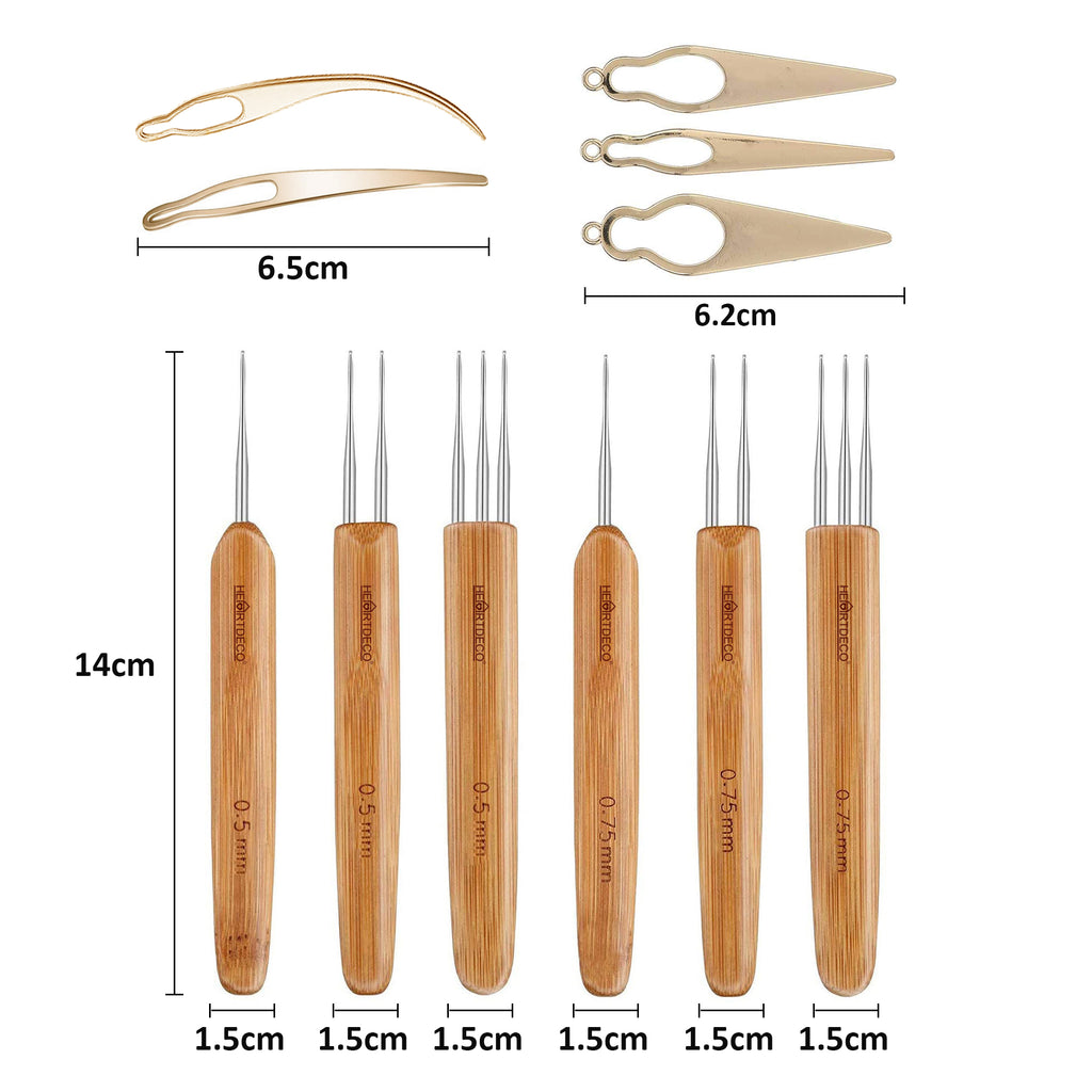 Dreadlocks Crochet Hook for Hair Braids Crochet Needle for Locs 11pcs Hair  Locking Tool Set with Wooden Bamboo Handle Weaving Locs Needle for Braid  Craft 0.5mm 0.75mm : : Home