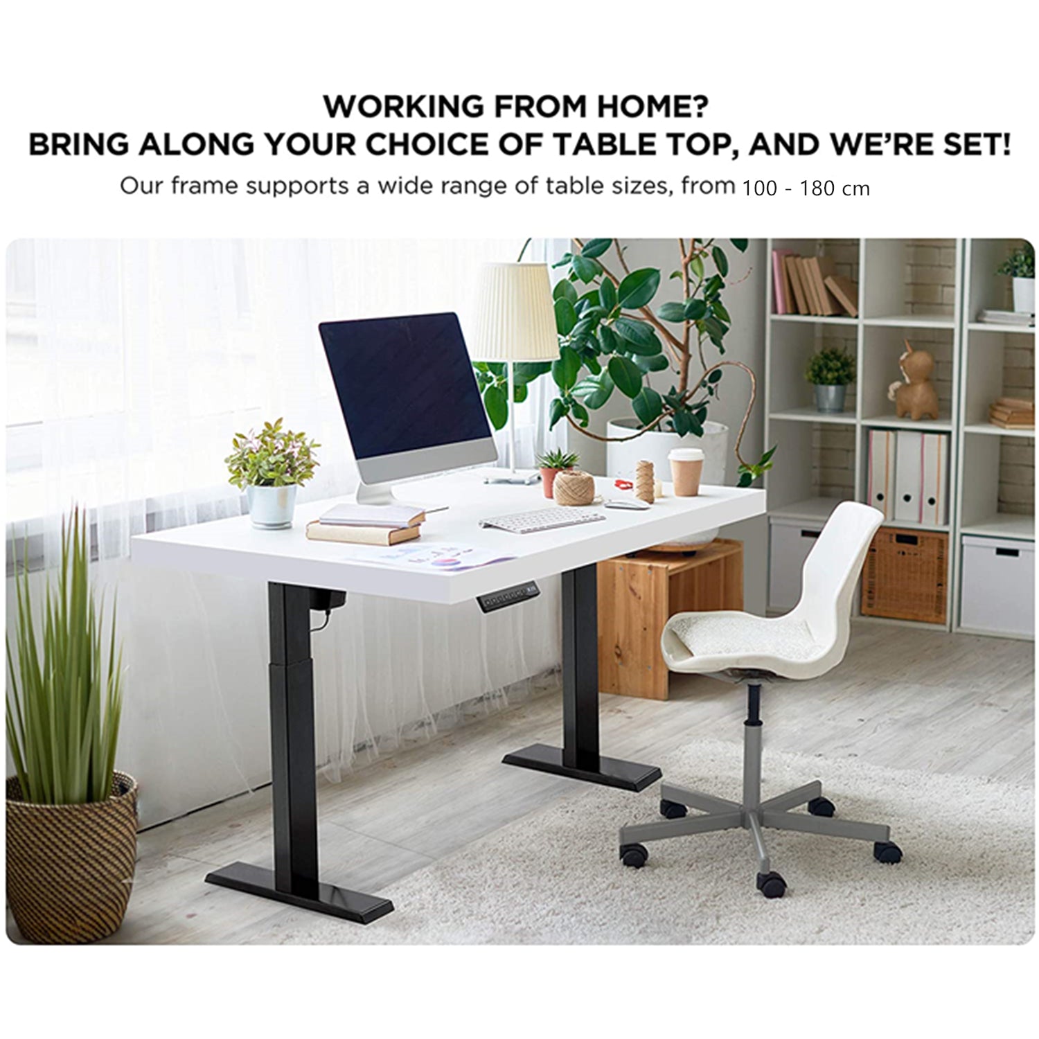 Electric Dual Motor Rise Up Desk Frame – HEARTDECO