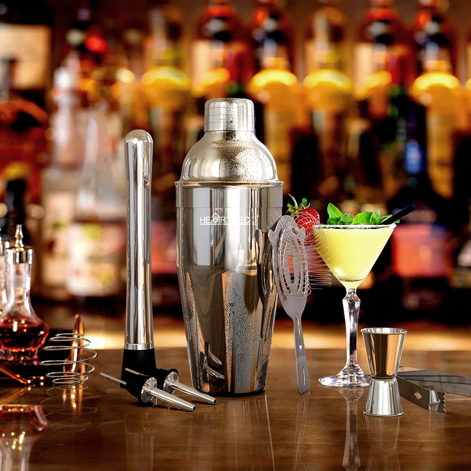 Cocktail Shaker Bartender Tool 12Pcs Set HEARTDECO