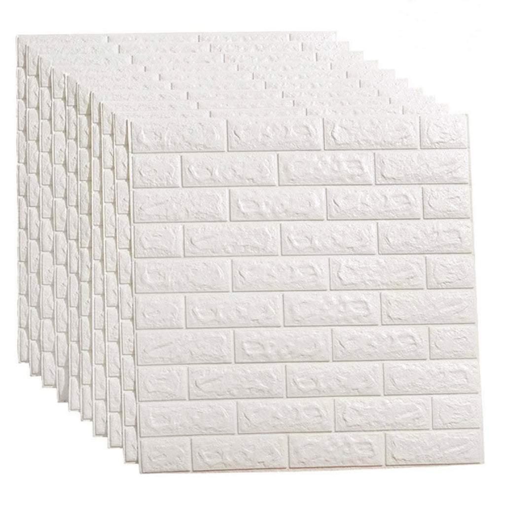 Self-Adhesive PE Foam Wall Panel 10Pcs-Off White (Gauteng Delivery Only)