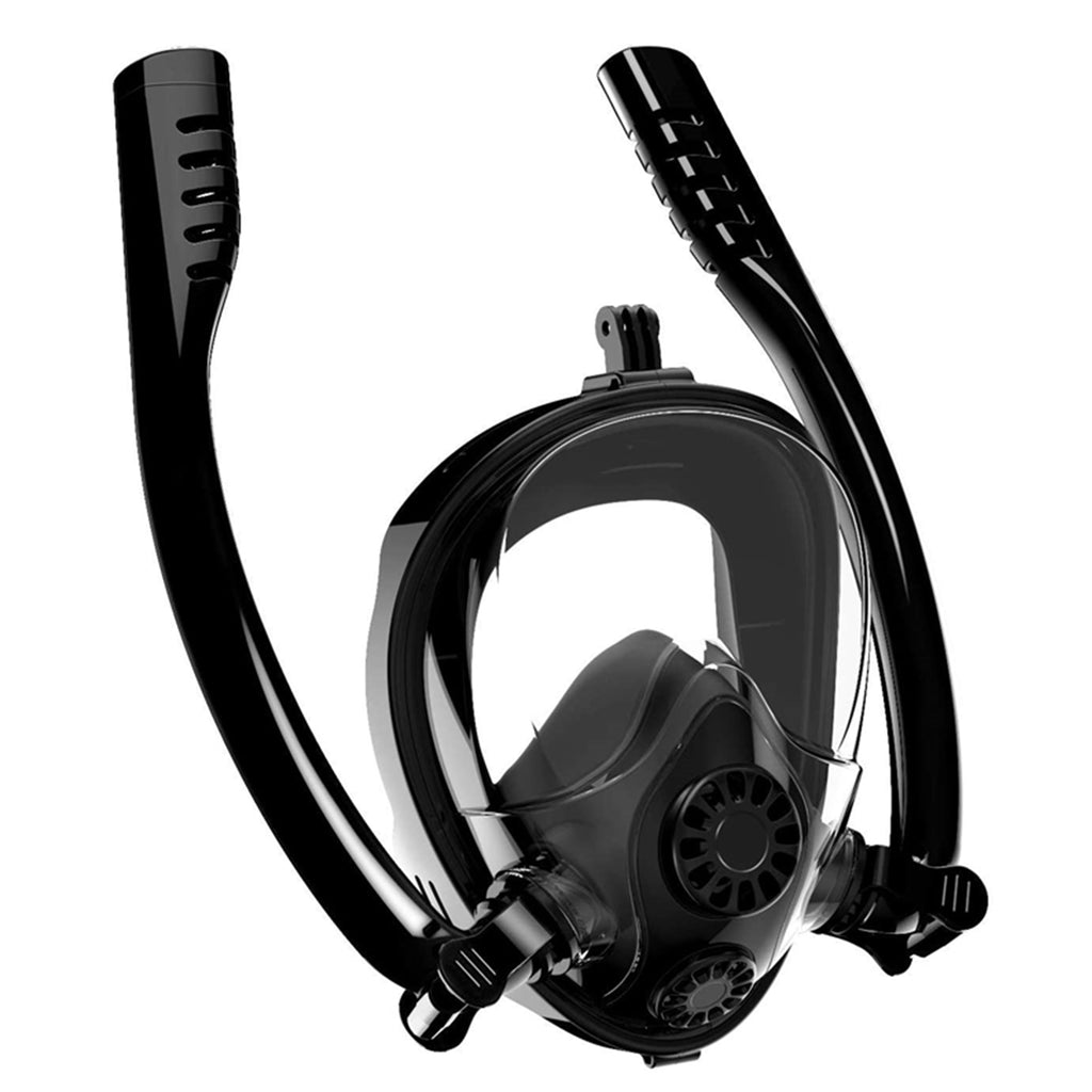 Double Tube Full Face 180° Panoramic Snorkel Mask