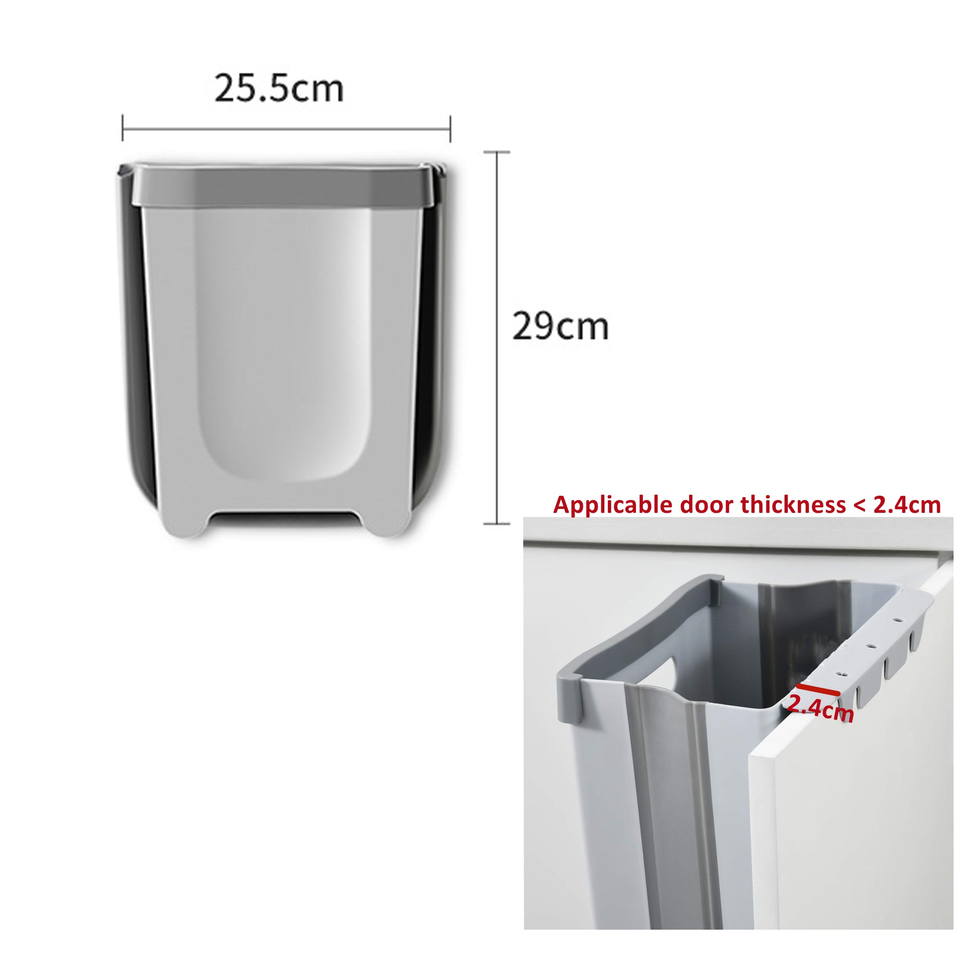 Collapsible Kitchen Cupboard Hanging Bin HEARTDECO