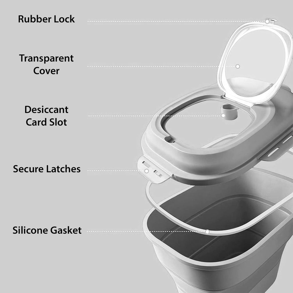 Large Foldable Pet Food Storage Container HEARTDECO