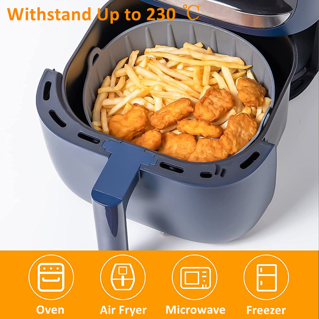 8inch Air Fryer Silicone Pot, 5pcs Airfryer Accessories Set