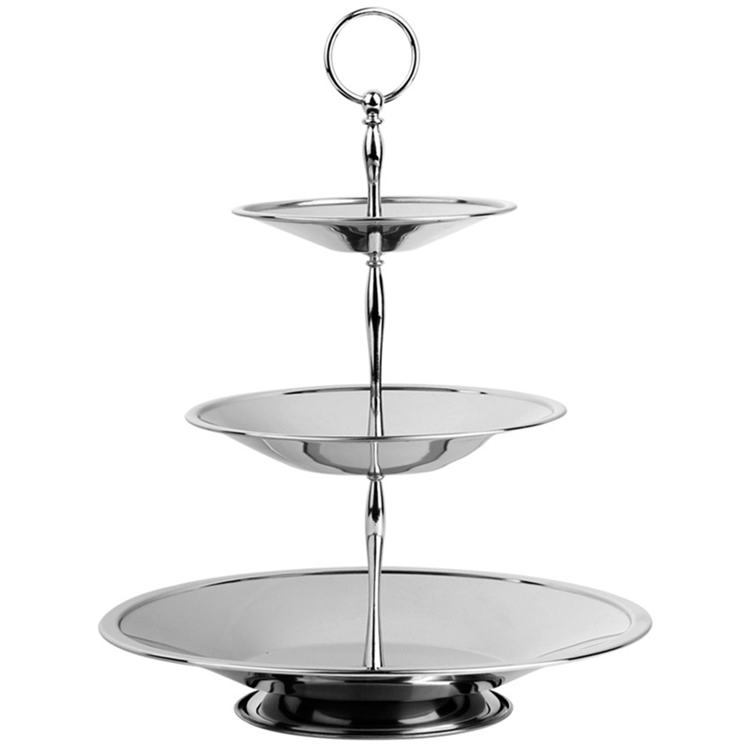 Soporte para cupcakes de 3 niveles Fox Run de acero inoxidable