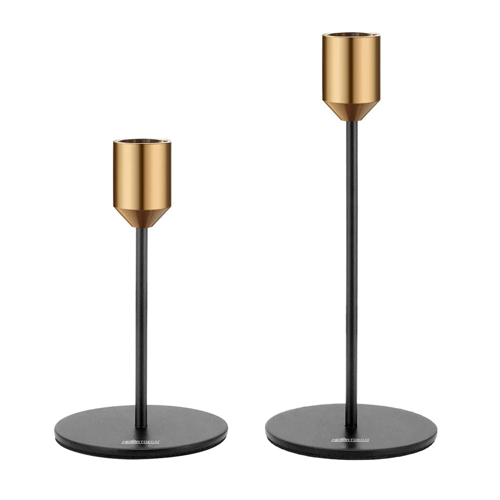 2Pcs Stainless Steel Candle Stick Holder Set