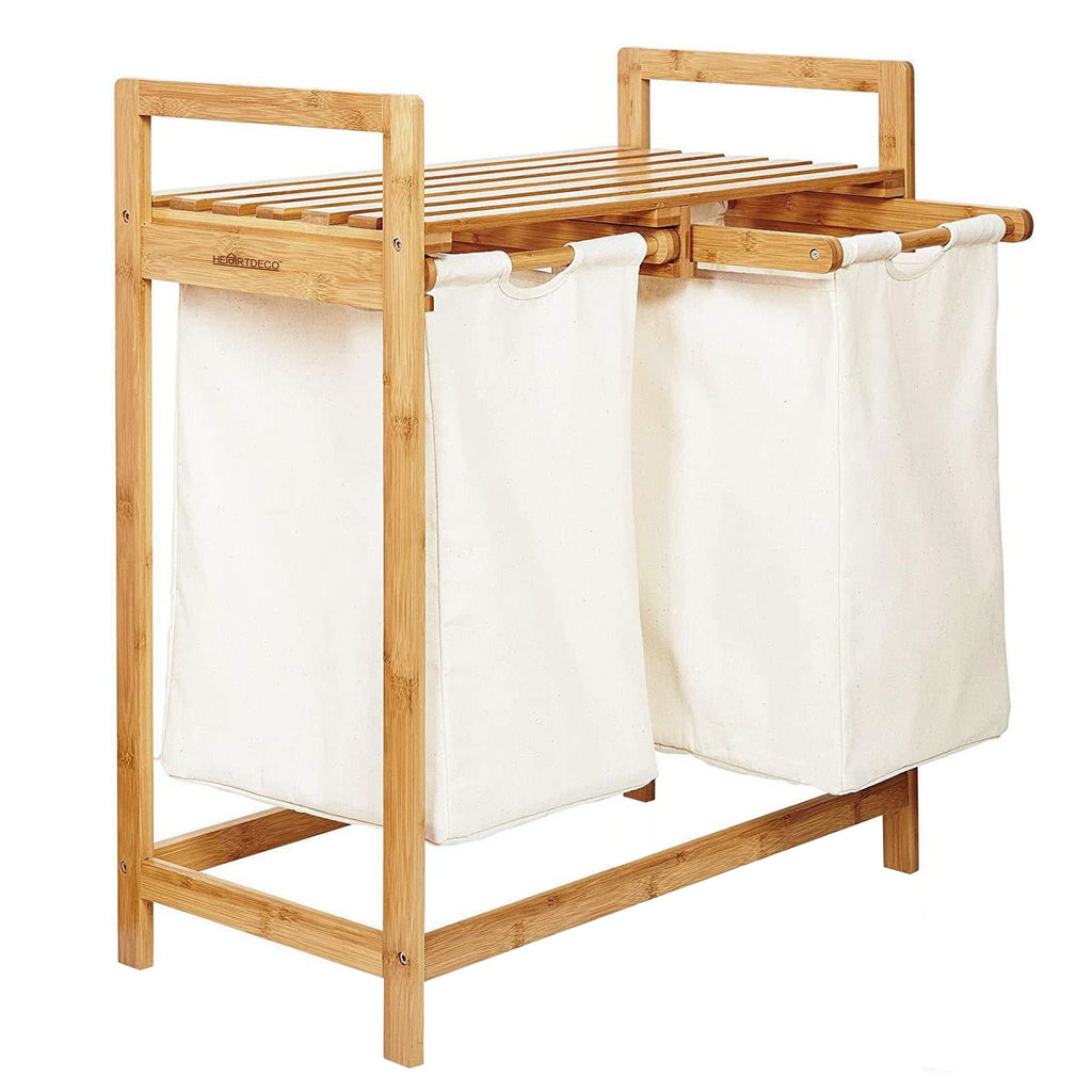 Bamboo Laundry Basket Unit