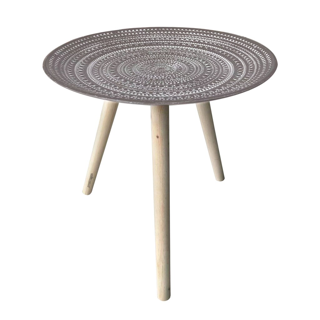 Wooden Round Side End Table