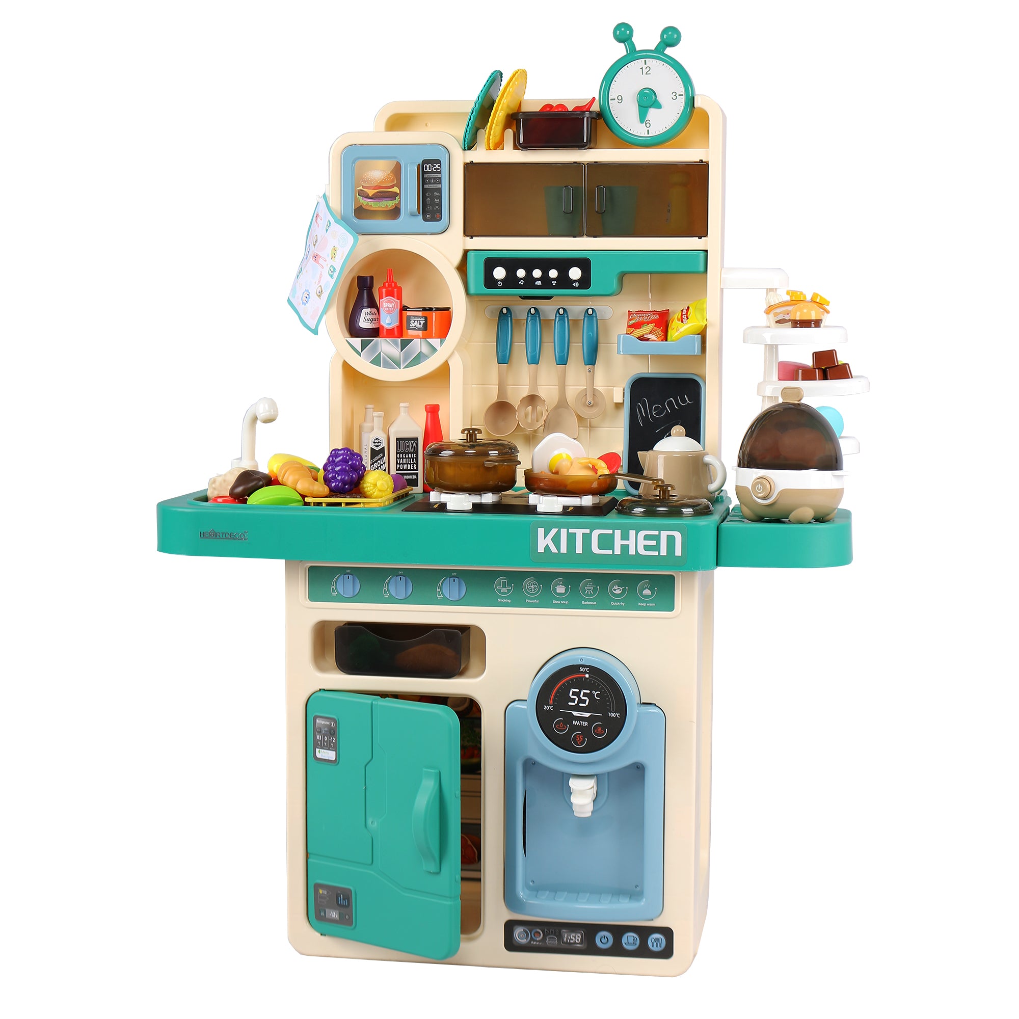 Kitchen Setup Toy Toy Kitchen Set 55 PCS Kids Kitchen Playset, 3 In 1 Play Kitchen